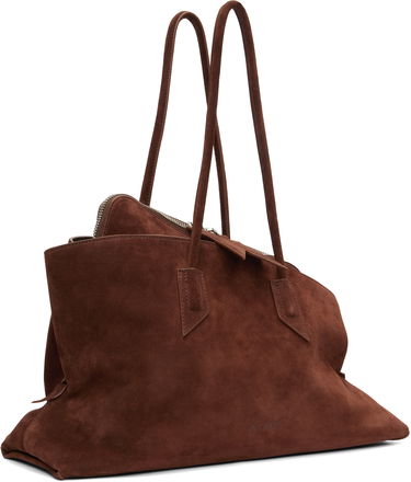 Kabelka The Attico The Attico 'La Passeggiata' Top Handle Suede Bag Hnedá | 250WAH00054 LBT007AA, 4
