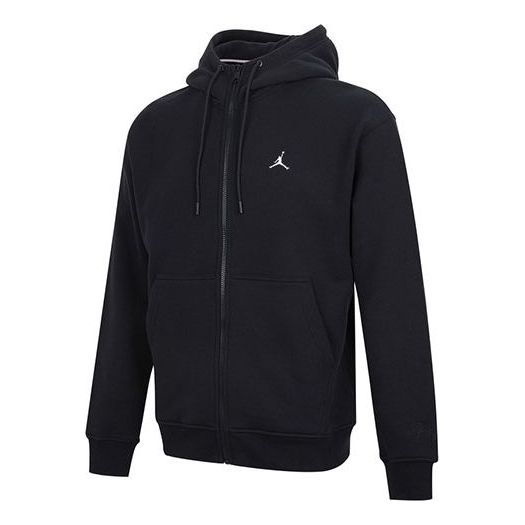 Mikina Jordan Jordan Embroidered Fleece Lined Hooded Jacket Čierna | DA9811-010