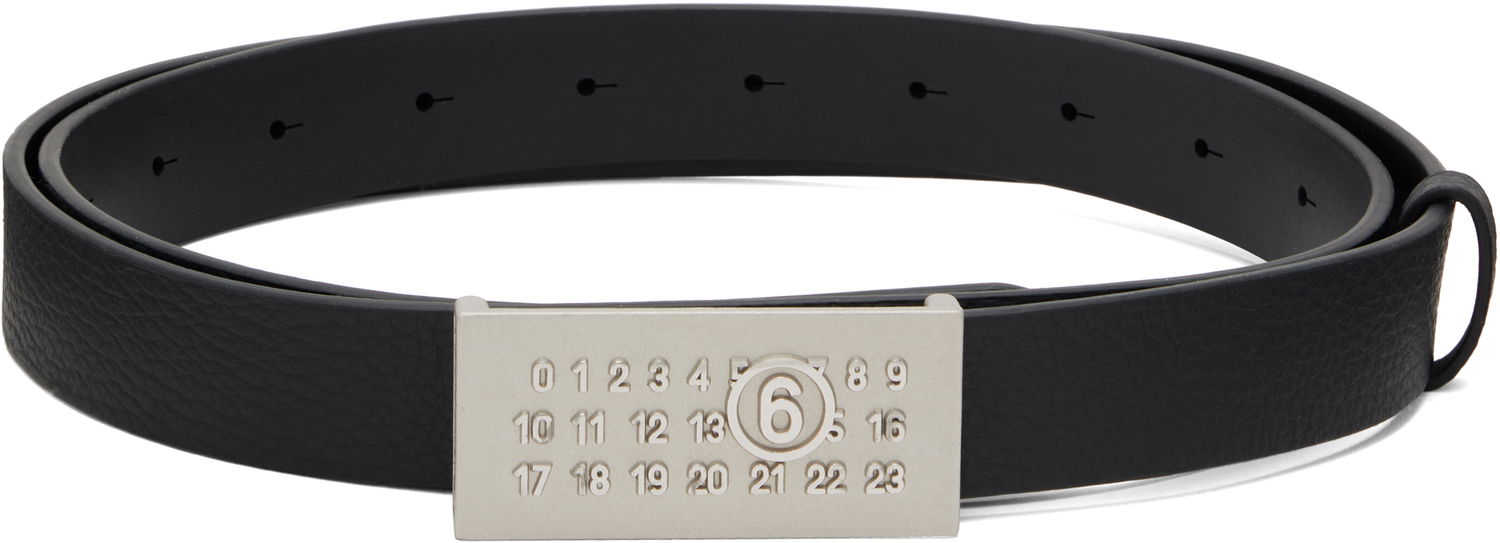 Opasok Maison Margiela MM6 Maison Margiela Numeric Leather Belt Čierna | SA6TP0010 P8326, 0