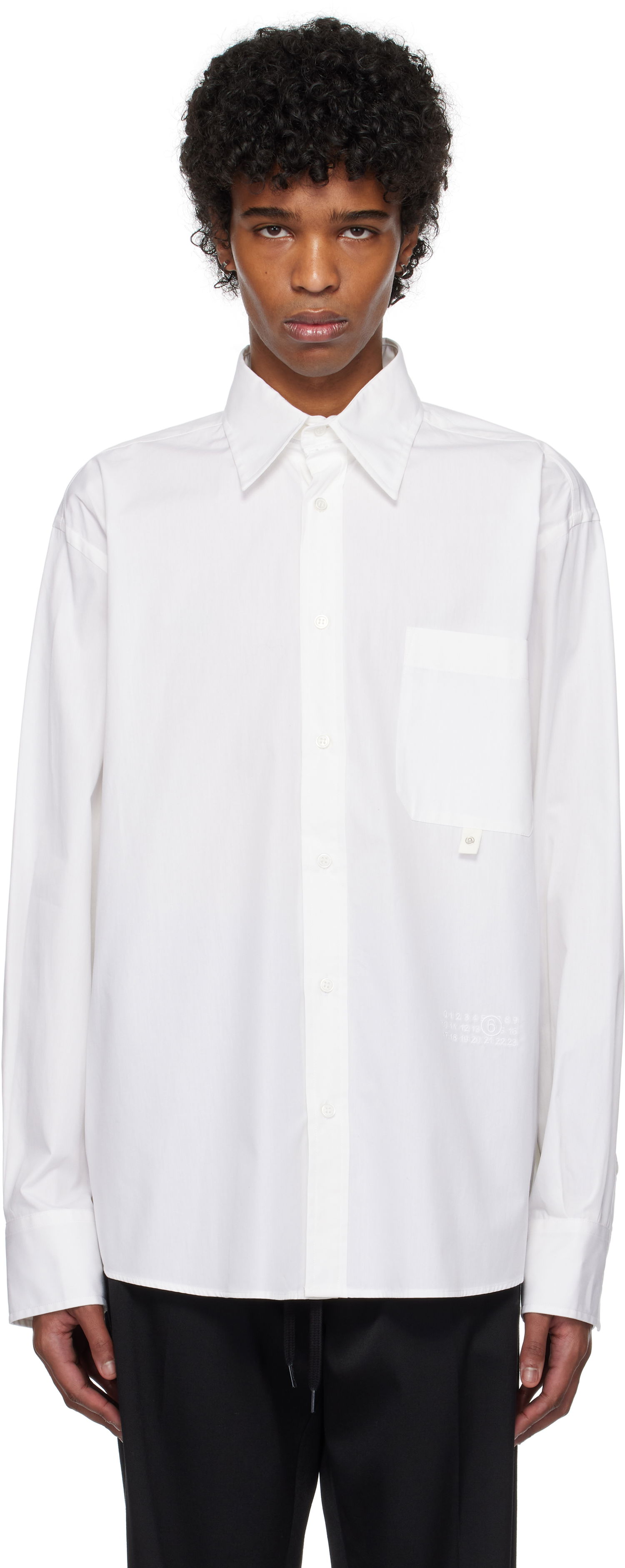 Košeľa Maison Margiela MM6 Maison Margiela Long-Sleeved Shirt Biela | SH0DT0020 M35152, 0