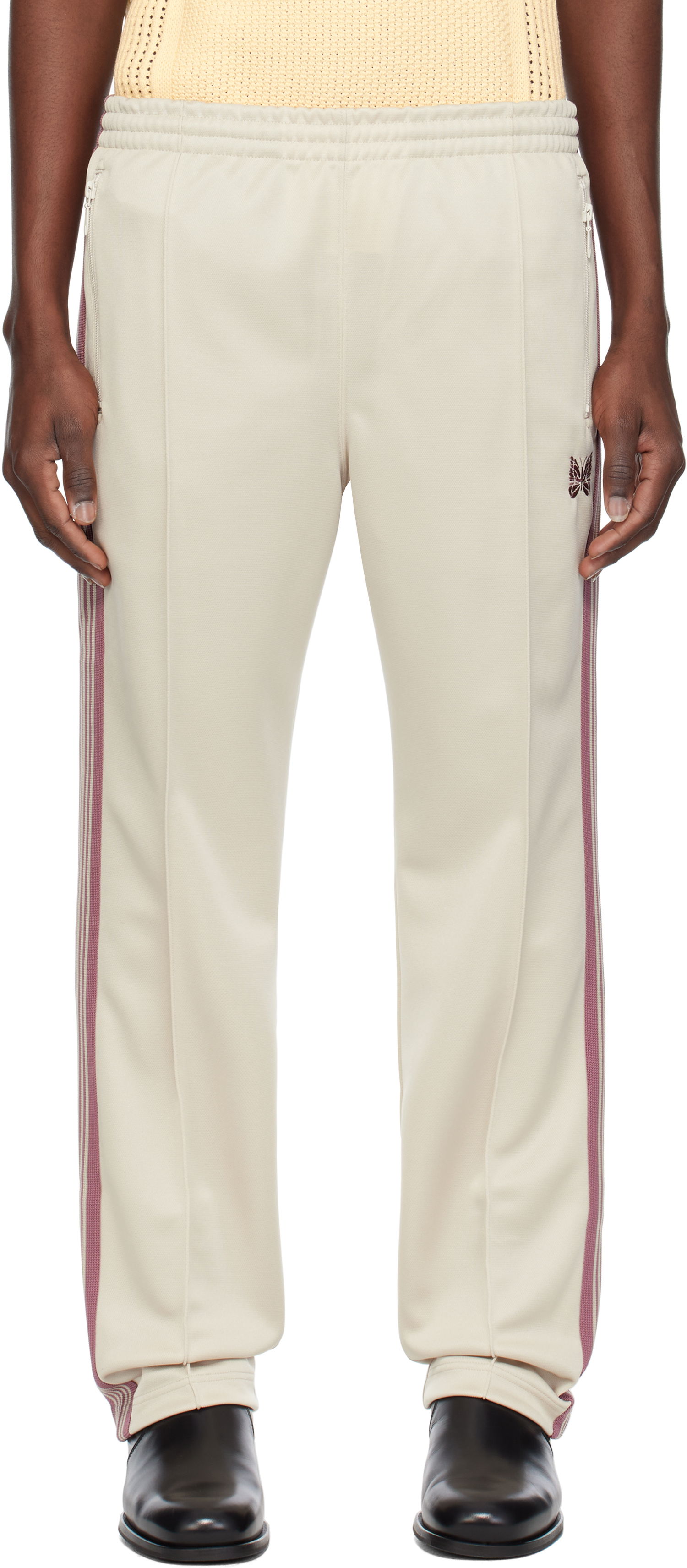 Tepláky Needles Needles Narrow Track Pants Béžová | QV308, 0