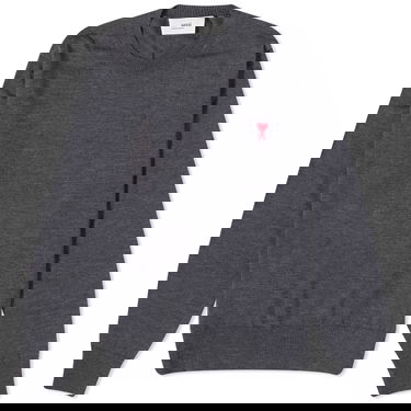 Sveter AMI Small A Heart Crewneck Šedá | HKS111-KN0025-055, 0