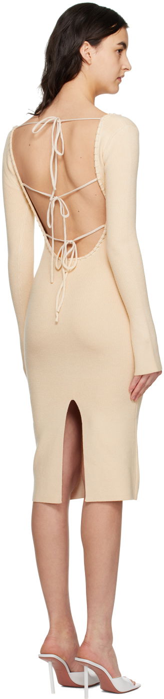 Šaty GUIZIO Guizio Bow Midi Dress Béžová | DGF22E702_CRM, 2