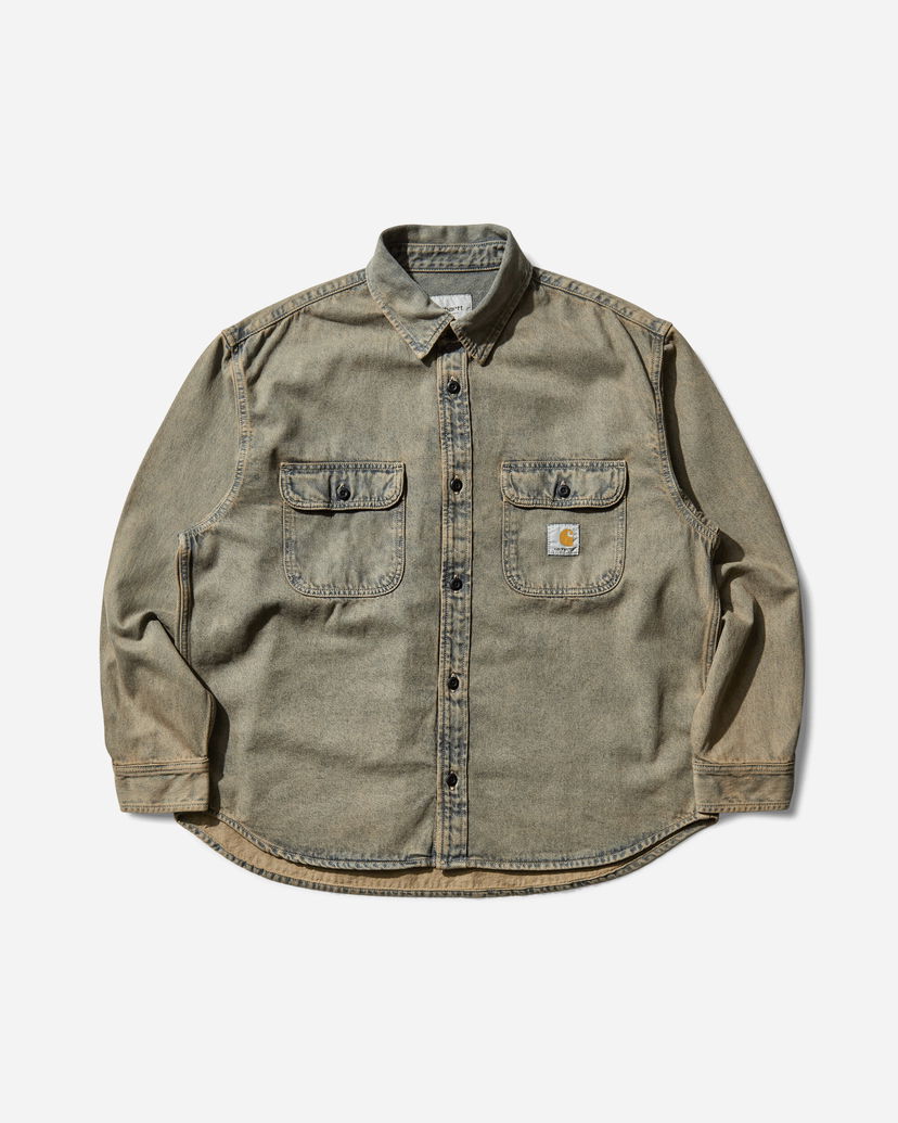 Bunda Carhartt WIP Tigan Shirt Jacket Garment Dyed Šedá | I035821 3FUGD
