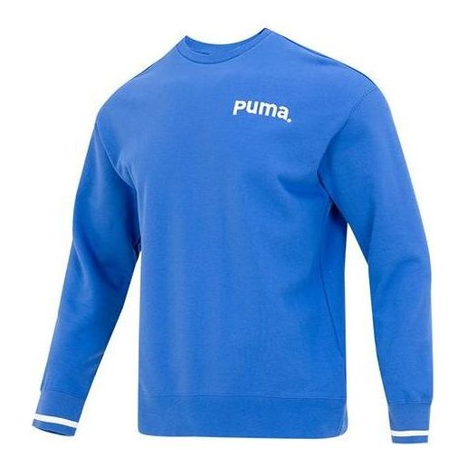 Sveter Puma Team Crew Logo Sweatshirt Modrá | 620614-92