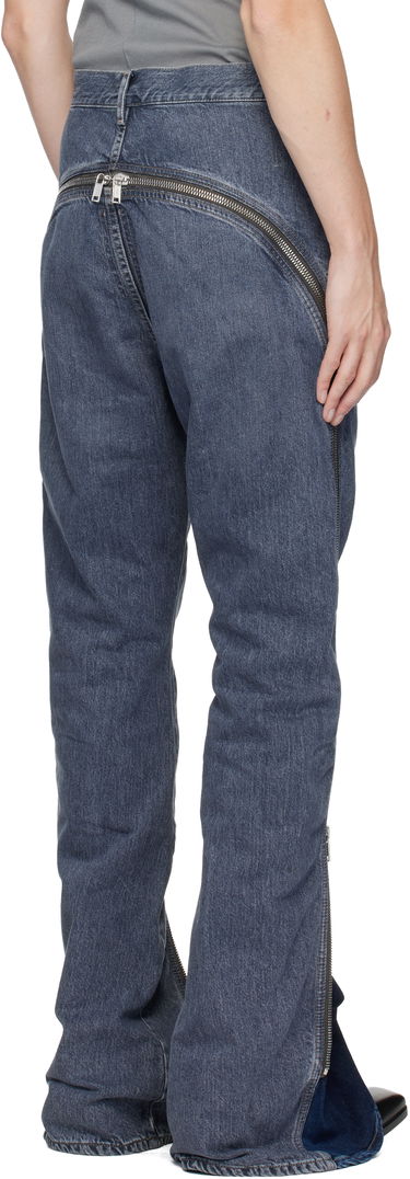 Džínsy Rick Owens DRKSHDW Concordians Bolan Banana Zipped Denim Jeans Modrá | DU02E7363 DGY, 2