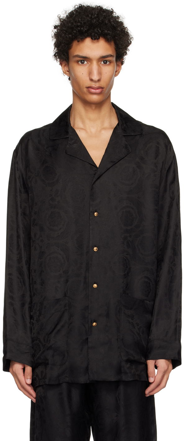 Košeľa Versace Versace Barocco Pyjama Shirt Čierna | 1005376 1A06341, 0