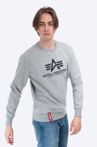 Sveter Alpha Industries Alpha Industries Basic Sweater Šedá | 178302.17, 5