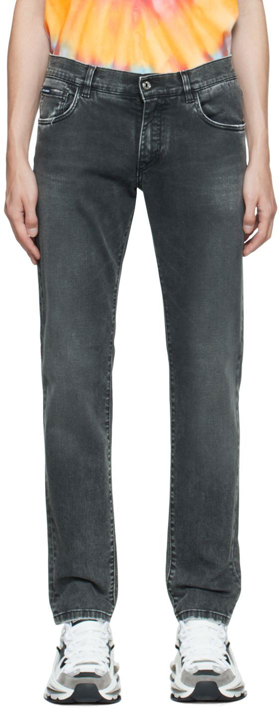 Džínsy Dolce & Gabbana Gray Slim Fit Jeans Šedá | GY07CDG8CO7, 0
