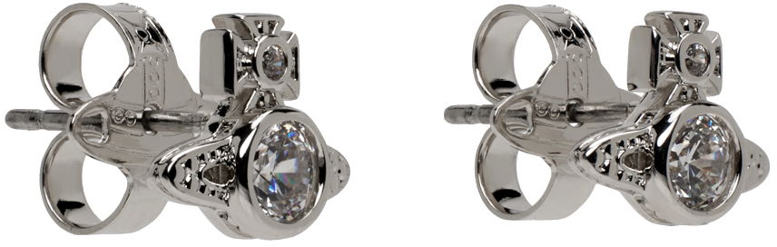 Náušnice Vivienne Westwood Silver Orb Crystal Earrings Metalická | 62010220-02P102-SM, 1