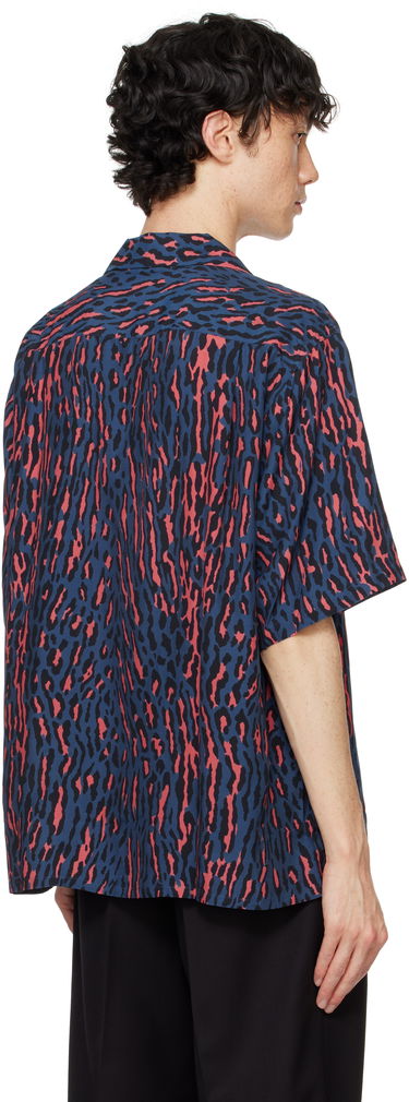 Košeľa WACKO MARIA WACKO MARIA Leopard Print Short Sleeve Shirt Modrá | 24FWE-WMS-HI01, 2