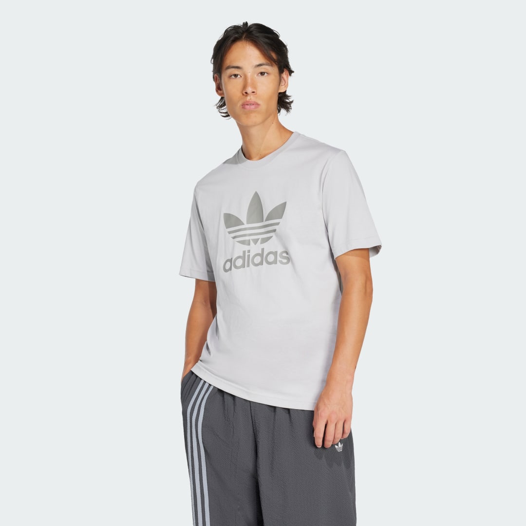 Tričko adidas Performance Trefoil Graphic T-Shirt Šedá | JP2548, 0