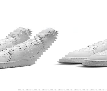 Tenisky a topánky Jordan Air Jordan 1 Mid Triple White GS Biela | 554725-136, 1