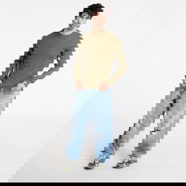 Tričko GAP Long Sleeve Waffle Mini Logo Crew Neck T-shirt Zelené | 795644-01, 3