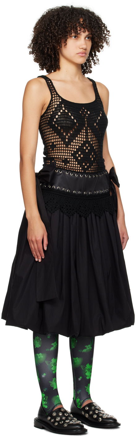 Gentry Crochet Detail Bubble Midi Dress