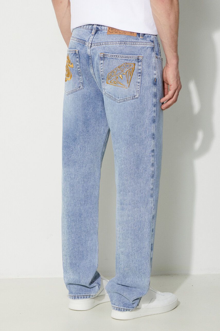 Džínsy BILLIONAIRE BOYS CLUB Diamond & Dollar Embroidered Jeans Modrá | B24152, 0