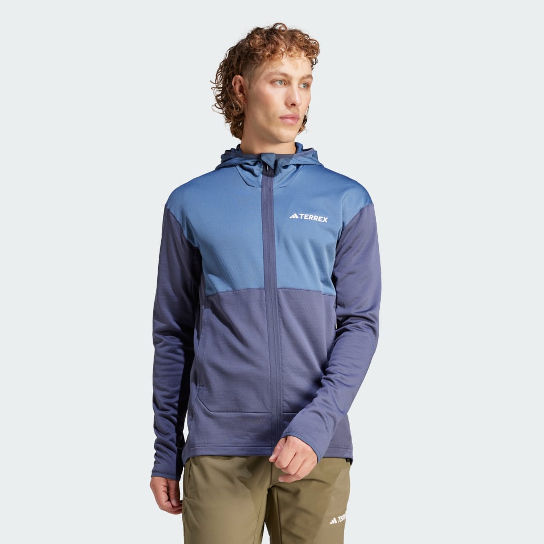 Bunda adidas Performance adidas TERREX TERREX XPERIOR LIGHT FLEECE HOODED Navy | IP3678, 1