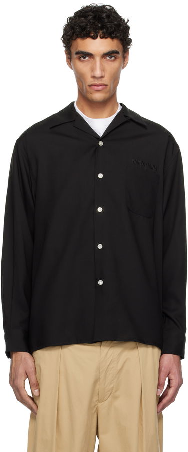 Košeľa WACKO MARIA WACKO MARIA 50's Open Collar Shirt Čierna | 25SSE-WMS-OC02, 0
