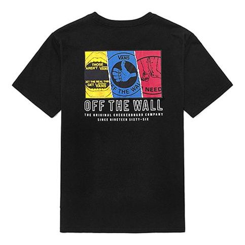 Tričko Vans Alphabet Printing Short Sleeve T-Shirt Čierna | VN0A4RBABLK