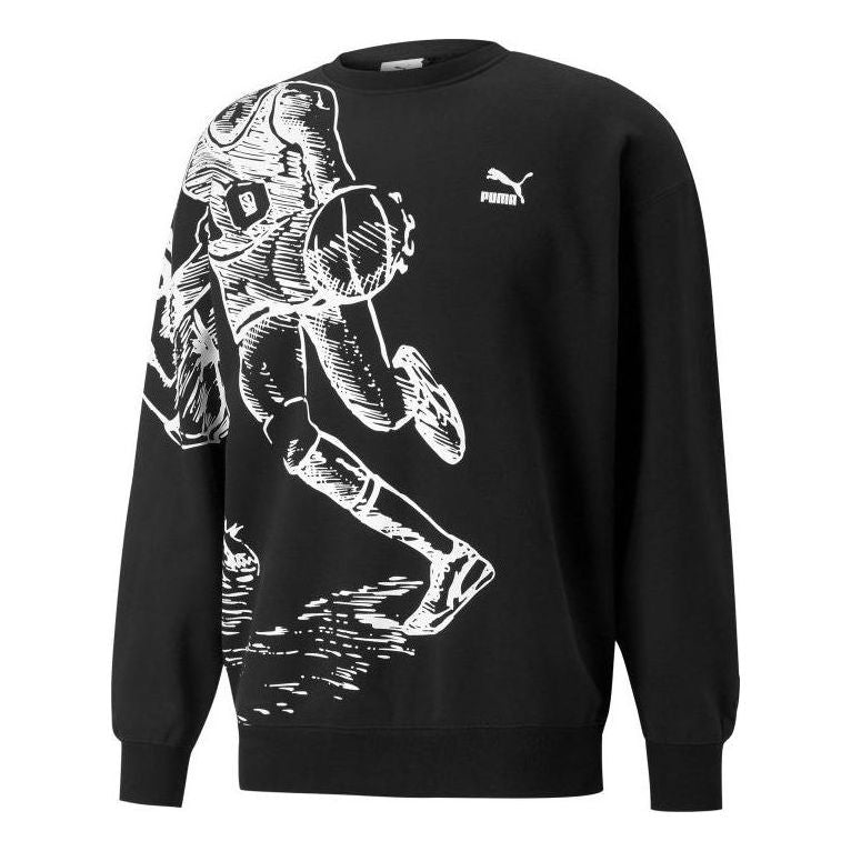 Mikina Puma Joshua Vibes Crew Sweatshirt Čierna | 536302-01, 0