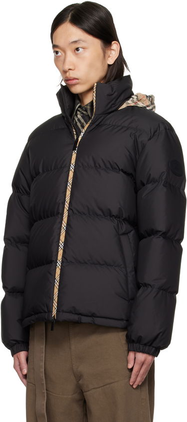 Prešívaná bunda Burberry Burberry Snowdon Checker-Tape Down Jacket Čierna | 8113810, 3