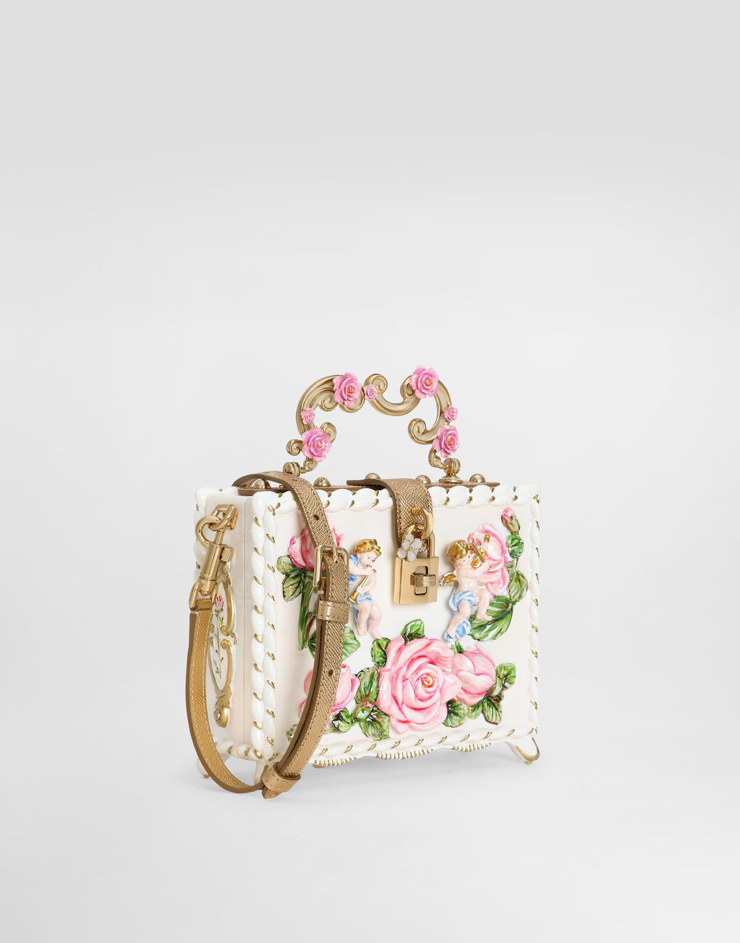 Kabelka Dolce & Gabbana Dolce Box Rose Cherub Embellished Top Handle Handbag Rôznofarebný | BB5970A68668B034, 1