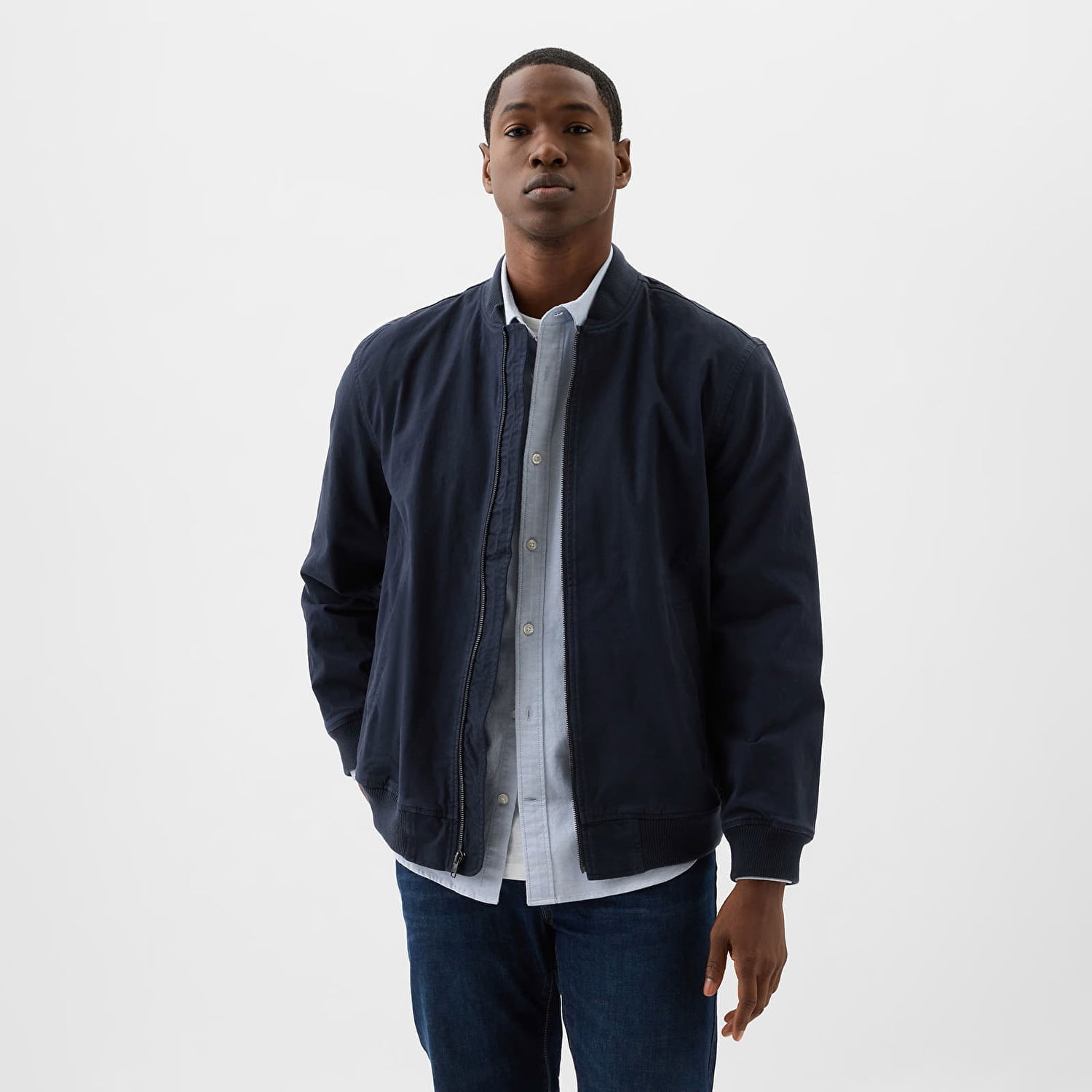 Bomber bunda GAP Bomber Jacket New Classic Navy Navy | 885316-00, 0