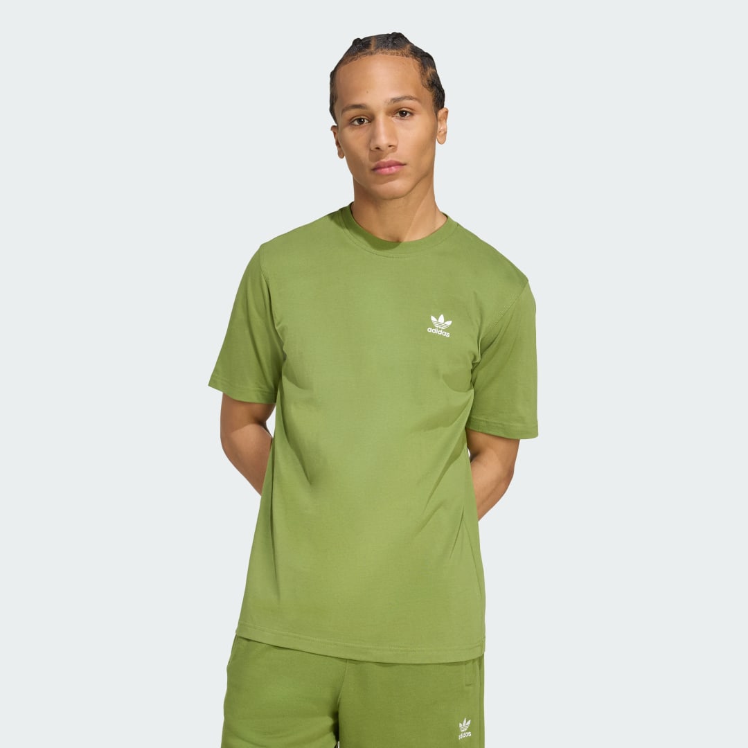 Tričko adidas Performance Trefoil Essentials T-Shirt Zelené | JV5938, 0