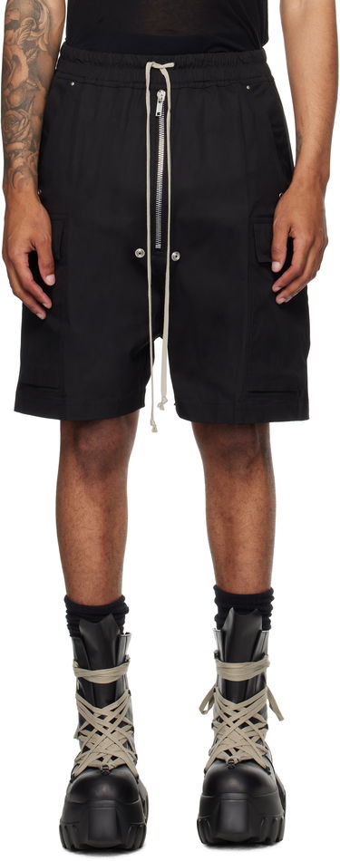 Šortky Rick Owens Rick Owens Concordians Cargobela Shorts Čierna | RU02E1360 TE, 0