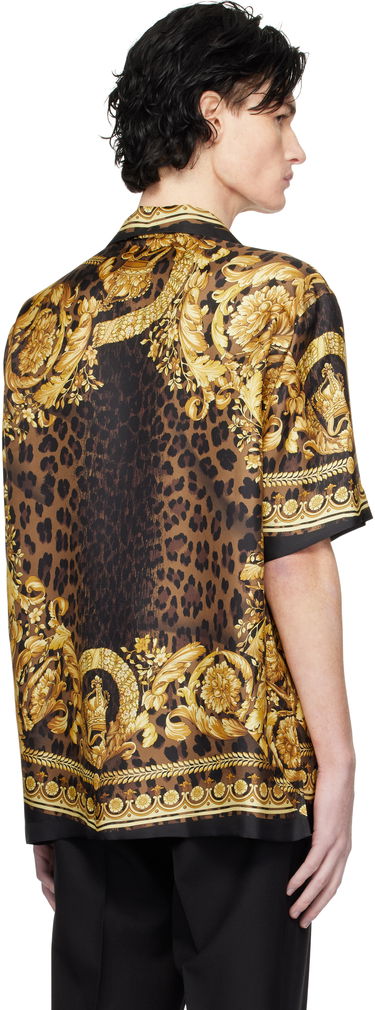 Košeľa Versace Black & Gold Wild Illusion Silk Shirt Čierna | 1003926_1A11896, 2