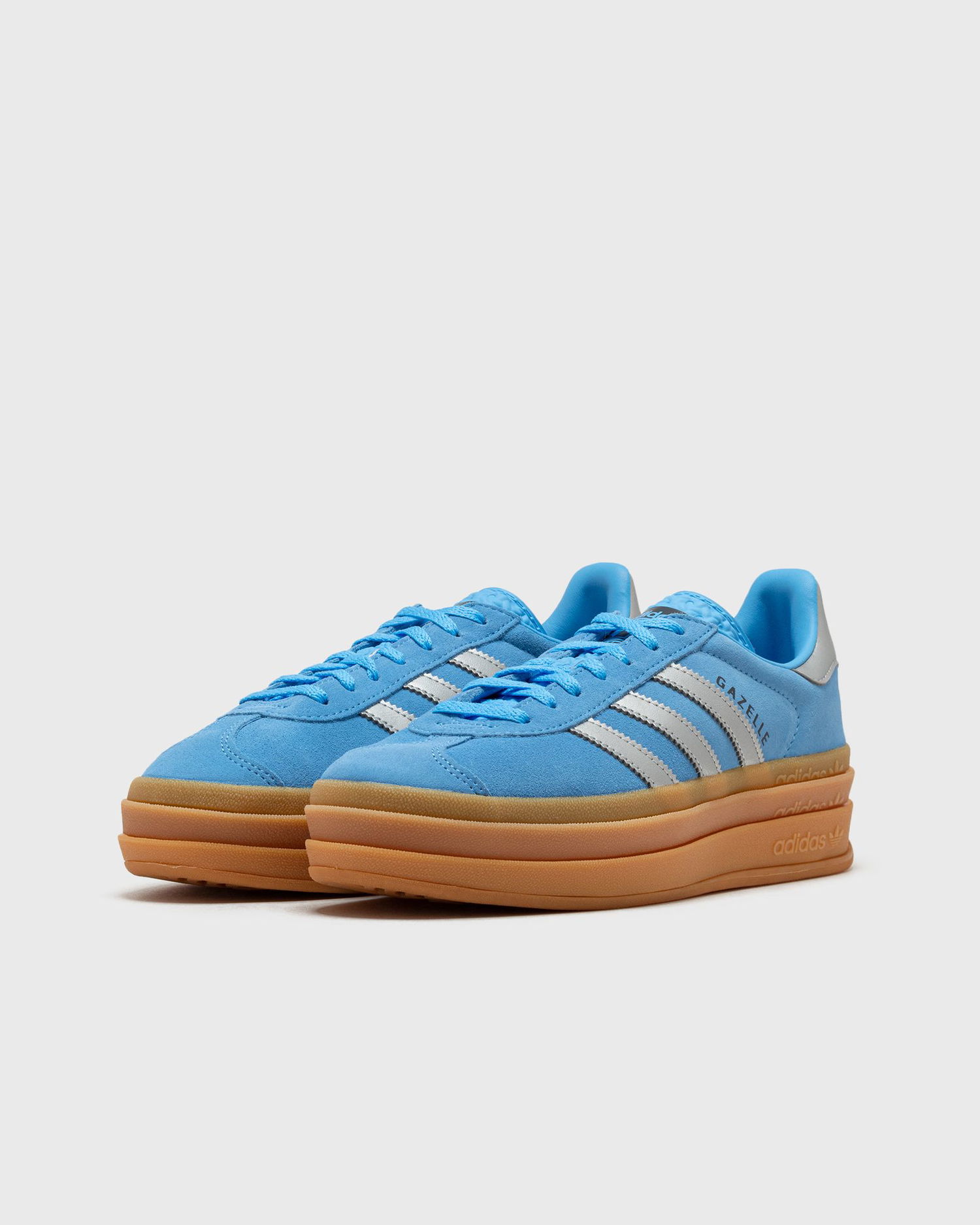 Tenisky a topánky adidas Originals Adidas Women's Gazelle Bold W in Blue Burst/Silver Metal/Aurora Ink, Size UK 3 | END. Clothing Modrá | JI0327, 1