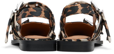 Oblečenie GANNI GANNI Leopard Satin Buckle Ballerina Flats Rôznofarebný | S2947, 1
