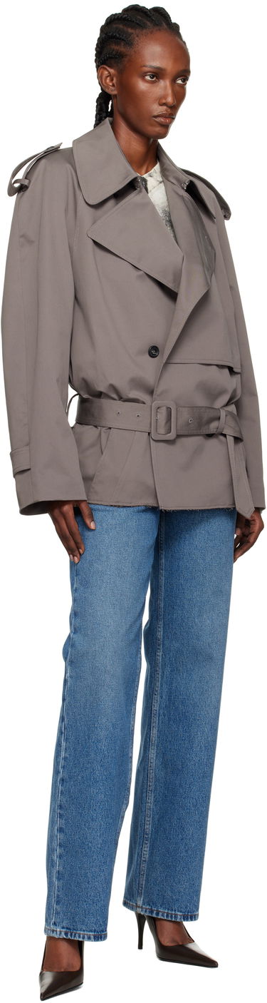 Trenčkot Maison Margiela MM6 Maison Margiela Cotton Twill Sportsjacket Trench Coat Šedá | S62AN0154 S54452, 3