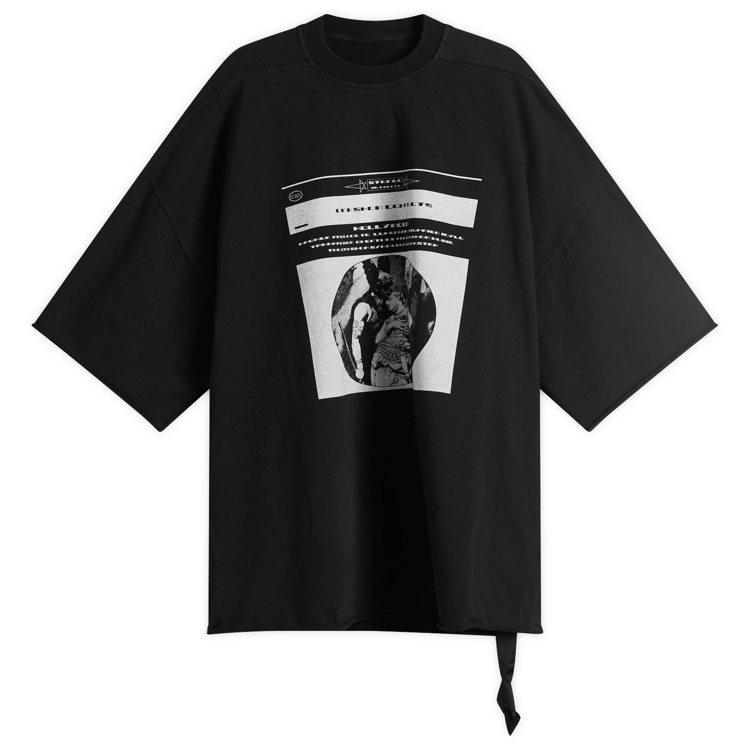 Tričko Rick Owens DRKSHDW Tommy Graphic T-Shirt Čierna | DU01E3259-RIGEP1-911, 0