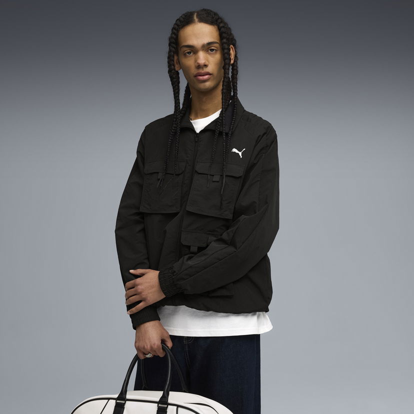Bunda Puma Men's T7 Cargo Track Jacket Čierna | 632092_01