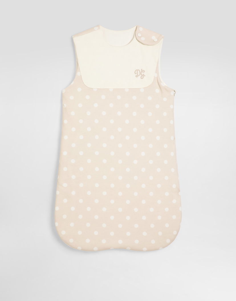 Pyžamo Dolce & Gabbana Dolce & Gabbana Newborn Polka Dot Jersey Baby Nest Béžová | LNJAH6G7PJFS9000