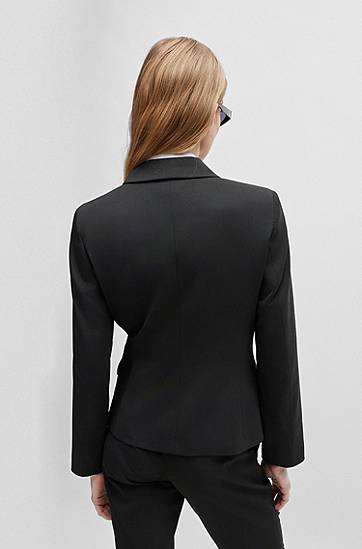Bunda BOSS Stretch Notch Lapel Jacket Čierna | 50516131, 1