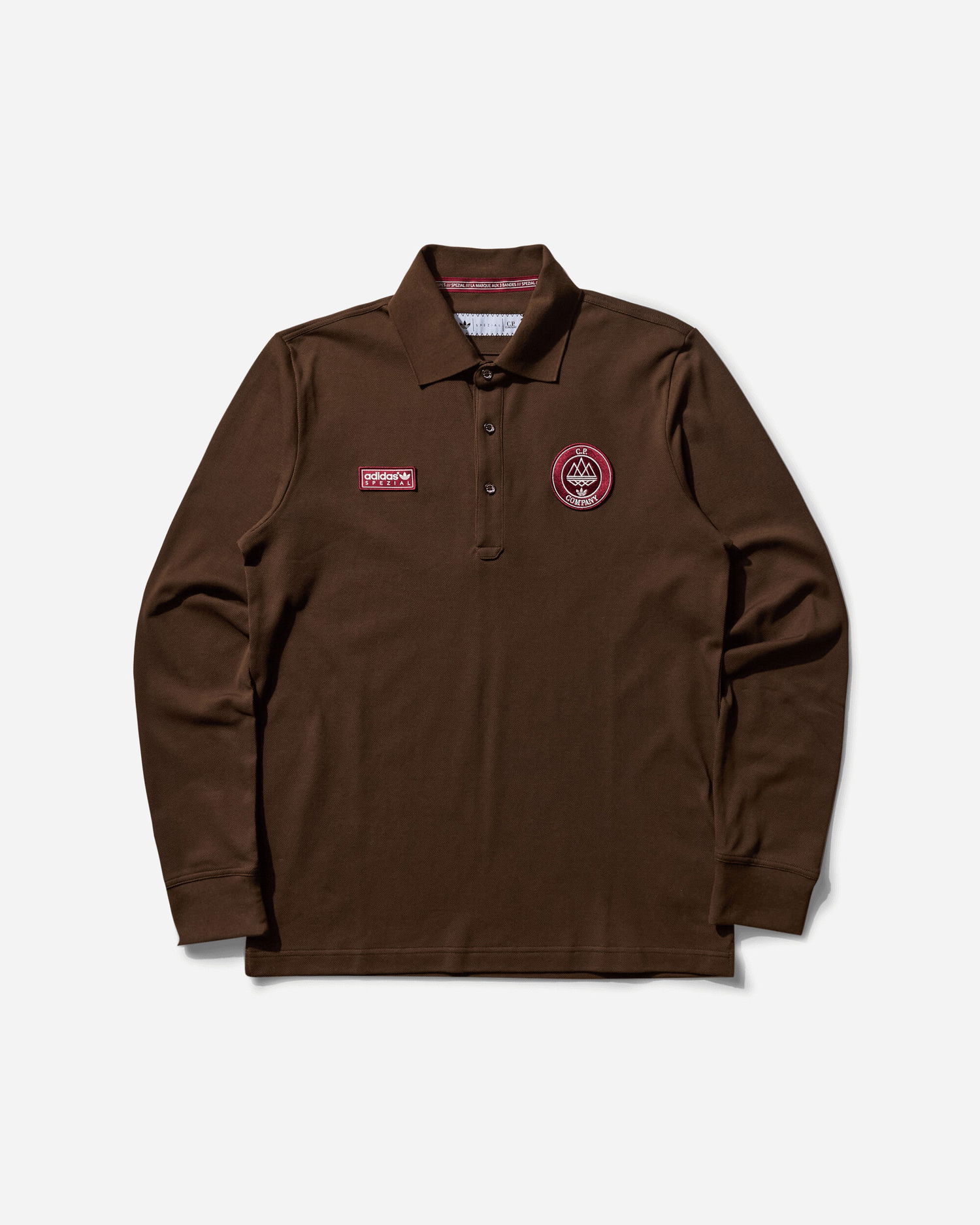 Polo tričko adidas Originals C.P. COMPANY x SPZL Long Sleeve Polo Hnedá | JE8671, 1