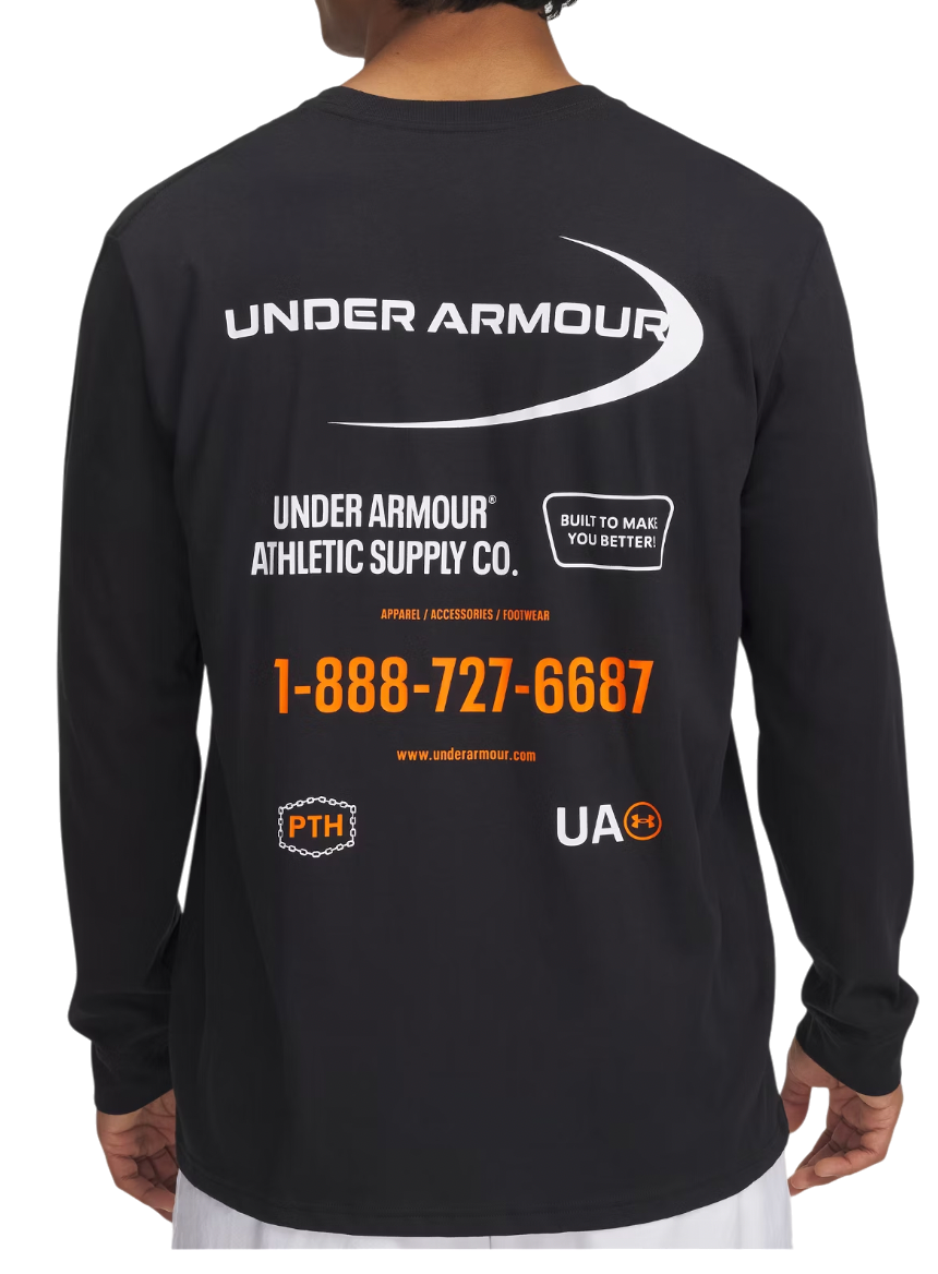 Tričko Under Armour Under Armour Workwear Logo Long Sleeve T-Shirt Čierna | 1390167-001, 1