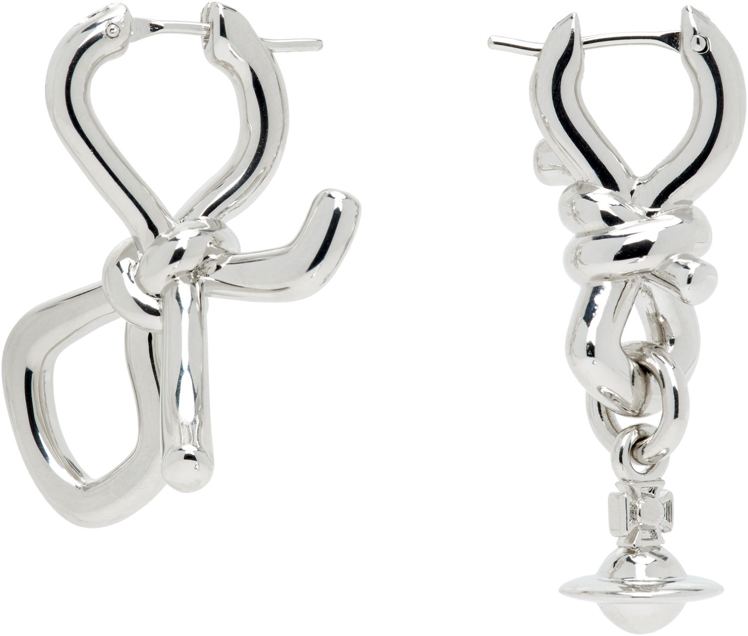 Náušnice Vivienne Westwood Vivienne Westwood Knotted Silver Drop Earrings Metalická | 6202016U-02P019-, 0