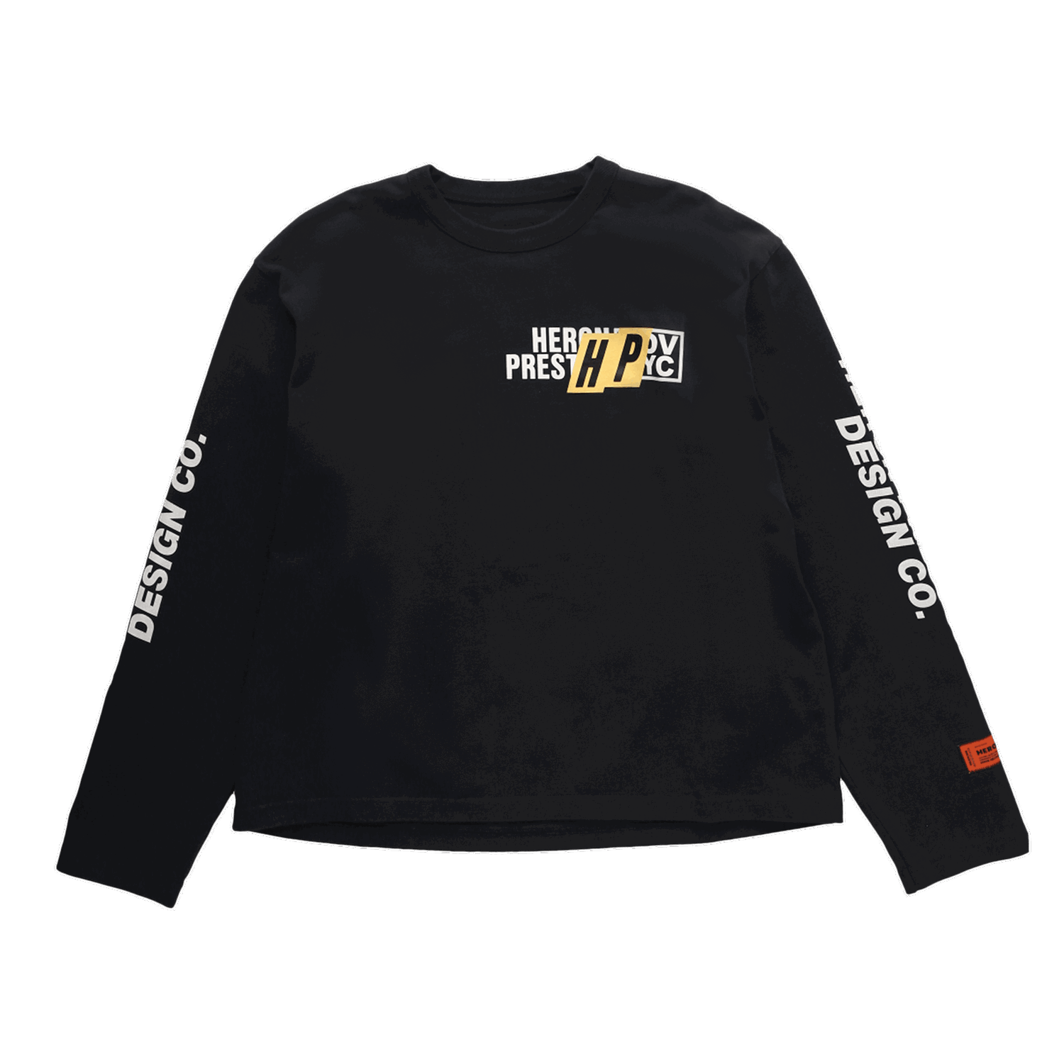 Tričko HERON PRESTON Real Estate Long-Sleeve Tee Čierna | HMAB028F22JER0021001, 0