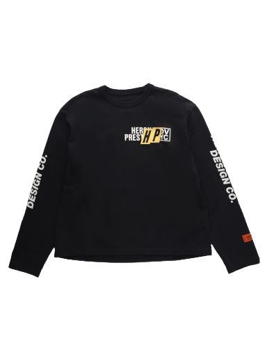 Tričko HERON PRESTON Real Estate Long-Sleeve Tee Čierna | HMAB028F22JER0021001
