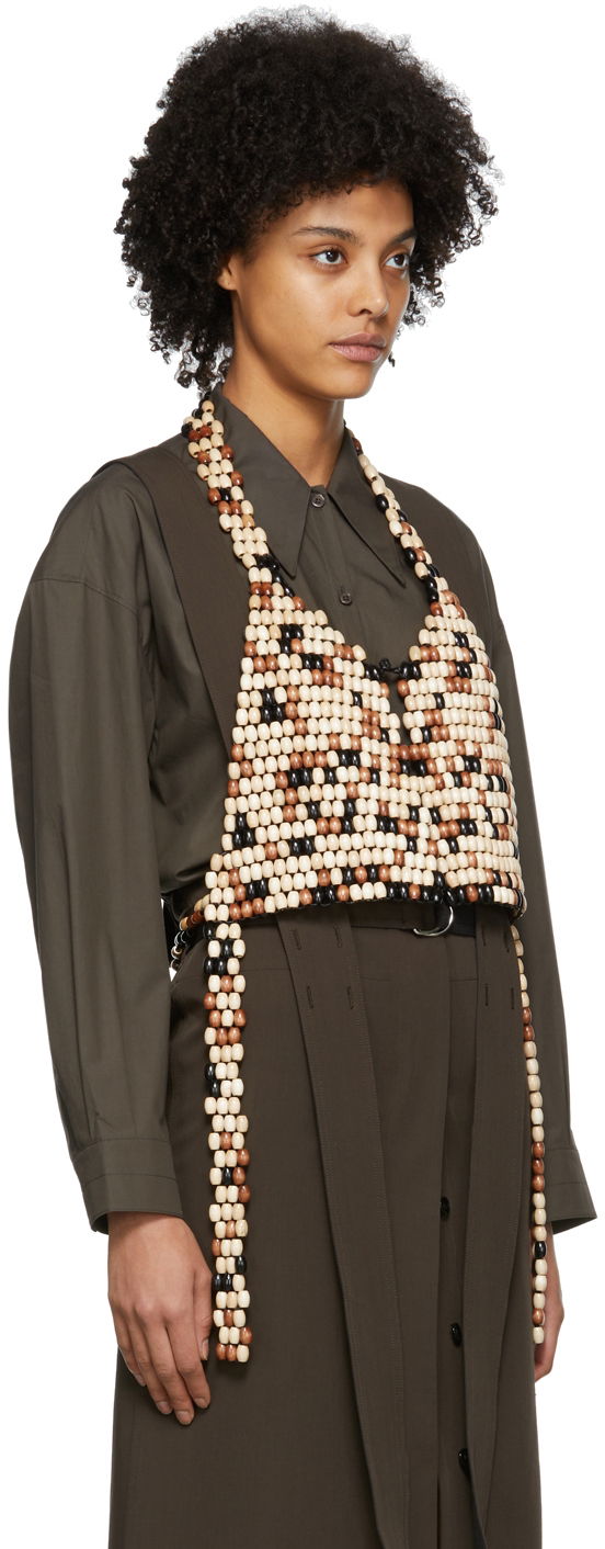Vesta LEMAIRE Lemaire Beaded Vest Hnedá | W 221 AC354 LO035, 1