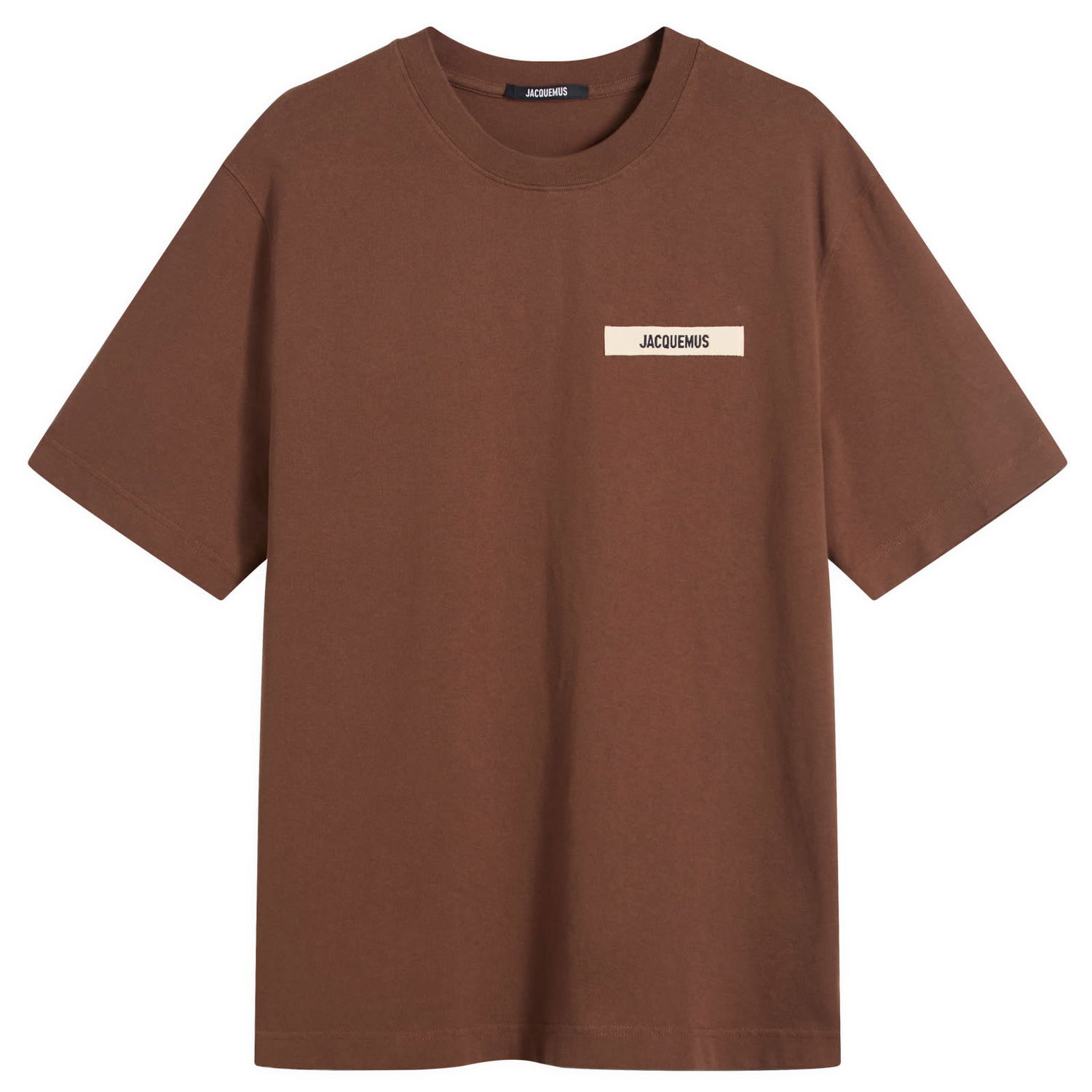 Tričko Jacquemus Jacquemus Grosgrain Logo T-Shirt, Size Large Hnedá | 25HTSM00133AJ00226-880, 1
