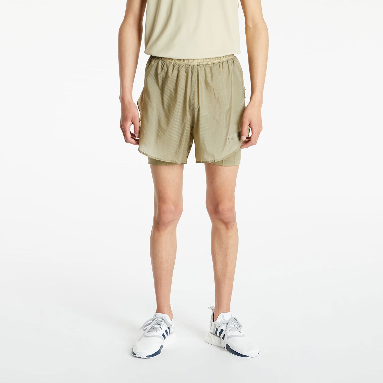 Šortky adidas Performance Parley Mission Kit Run for the Oceans Shorts M Béžová | H61701, 0