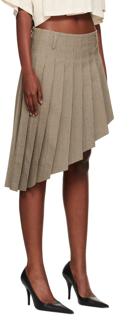 Sukňa We11done We11done Asymmetric Checked Midi Skirt Hnedá | WD-SK2-25-276-W-BG, 1