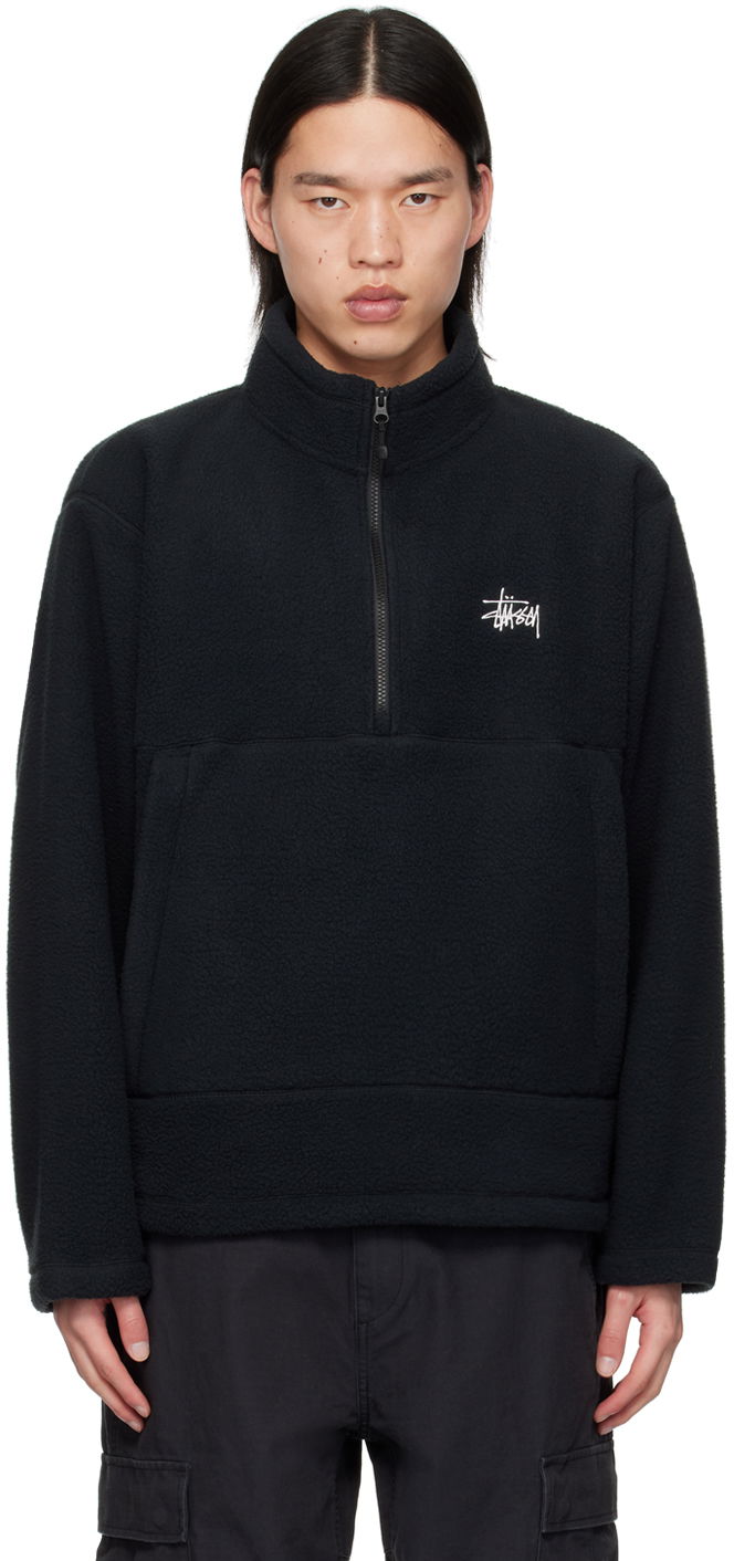 Black Half-Zip Sweater