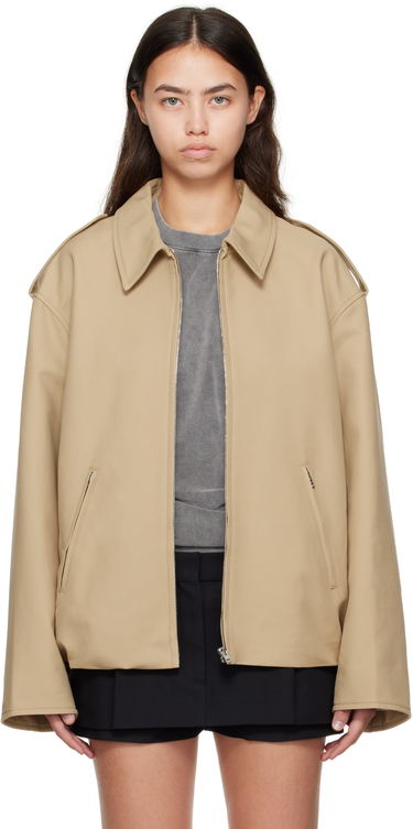 Bunda Acne Studios Acne Studios Cotton Satin Jacket Béžová | A90655-, 0