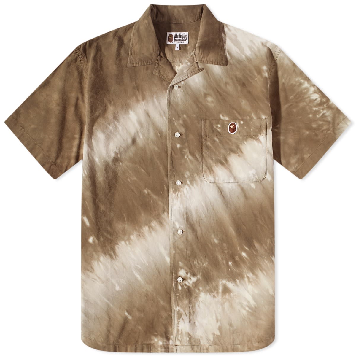 Ape Head One Point Tie Dye Shirt Brown