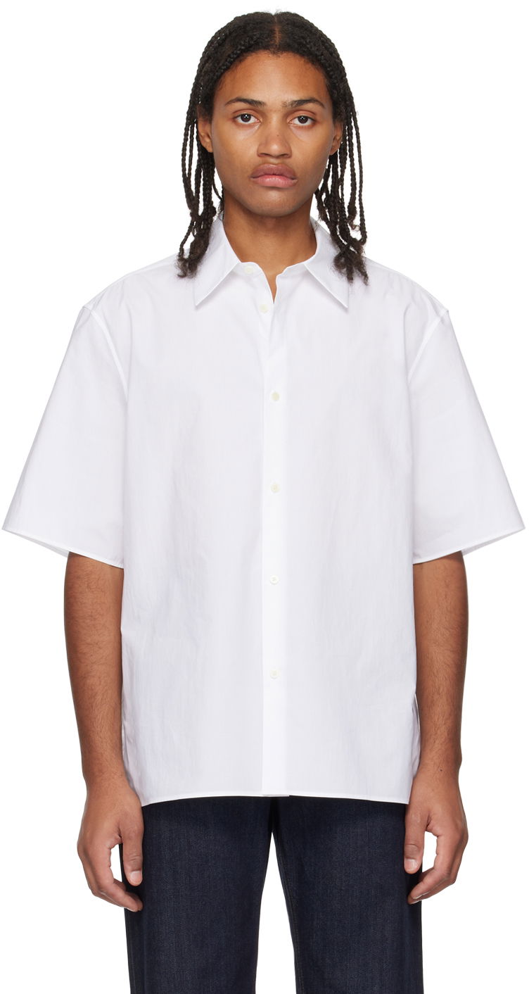 Košeľa The Row Short Sleeve Button-Up Shirt Biela | 333-W2567, 0
